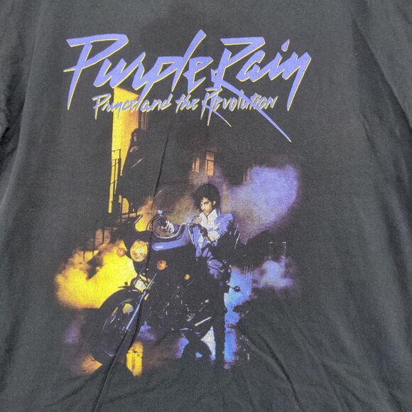 Purple Rain Prince and The Revolution Men's T-Shirt Black L Pullover Crew Neck - Picture 5 of 12